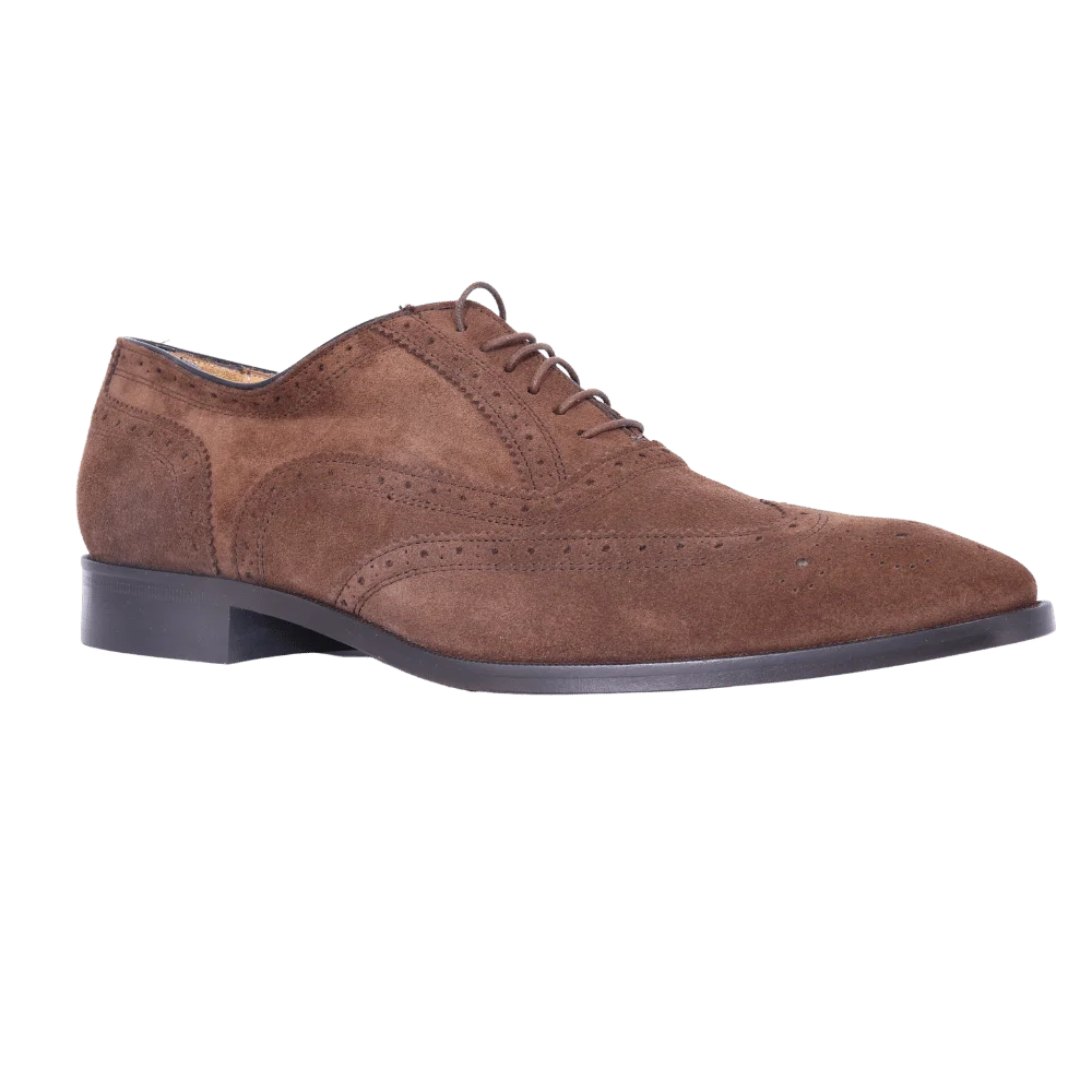 Men's Mercanti Fiorentini Oxford Brogue in Chocolate Suede Formal and Dress Shoe (6650) available in-store, 337 Monty Naicker Street, Durban CBD or online at Omar's Tailors & Outfitters online store. A men's fashion curation for South African men - established in 1911.