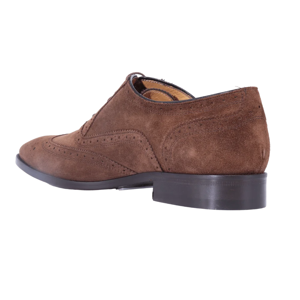 Men's Mercanti Fiorentini Oxford Brogue in Chocolate Suede Formal and Dress Shoe (6650) available in-store, 337 Monty Naicker Street, Durban CBD or online at Omar's Tailors & Outfitters online store. A men's fashion curation for South African men - established in 1911.