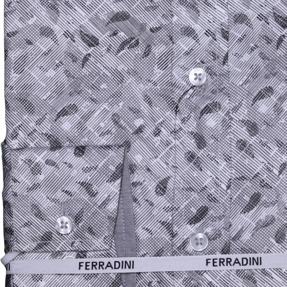 Shop the Men's Ferradini Long Sleeve Collared Shirt in Black, designed for premium style and comfort. Perfect for all occasions, available in-store at 337 Monty Naicker Street, Durban Central, or online at www.omarstailors.com.