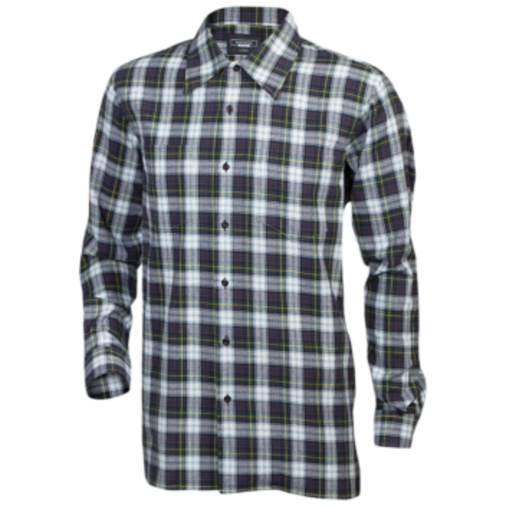 Men's Brentwood Tartan Long Sleeve Shirt in Purple Check (0075) - available in-store, 337 Monty Naicker Street, Durban CBD or online at Omar's Tailors & Outfitters online store. A men's fashion curation for South African men - established in 1911.
