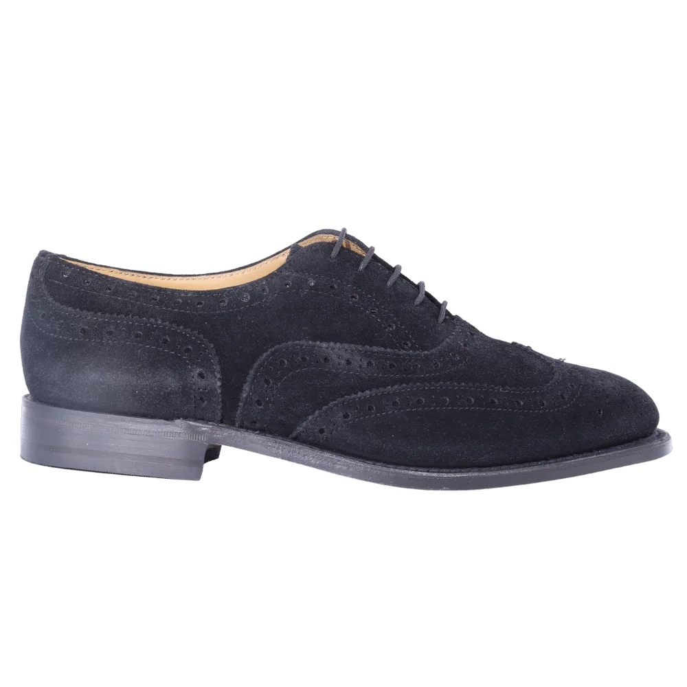 Black suede lace up top shoes