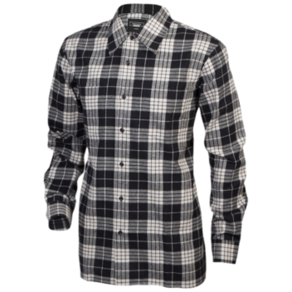 Men's Brentwood Tartan Long Sleeve Shirt in Black Check (0073) - available in-store, 337 Monty Naicker Street, Durban CBD or online at Omar's Tailors & Outfitters online store. A men's fashion curation for South African men - established in 1911.