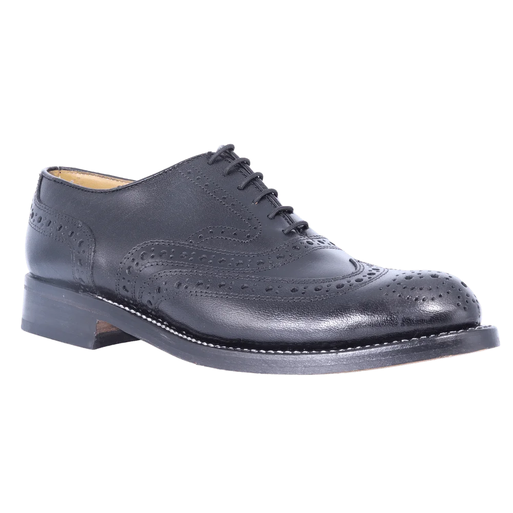 Crockett & Jones Buffcalf - Black Lace-Up (Genuine Leather Upper and Sole)