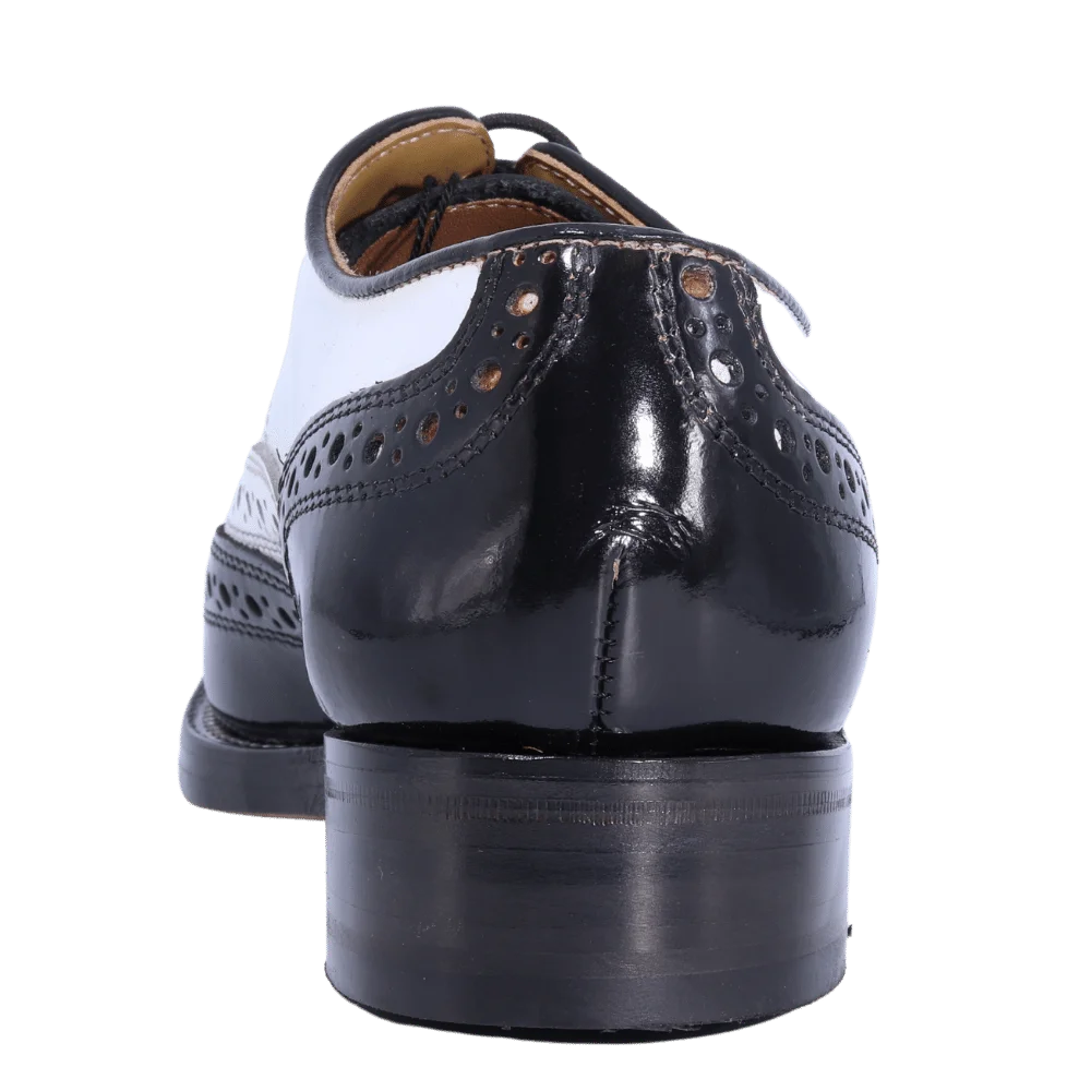 Men's Genuine Leather Crockett & Jones Brogue in Black & White, Lace-up Formal Dress Shoe available in-store, 337 Monty Naicker Street, Durban CBD or online at Omar's Tailors & Outfitters online store. A men's fashion curation for South African men - established in 1911.