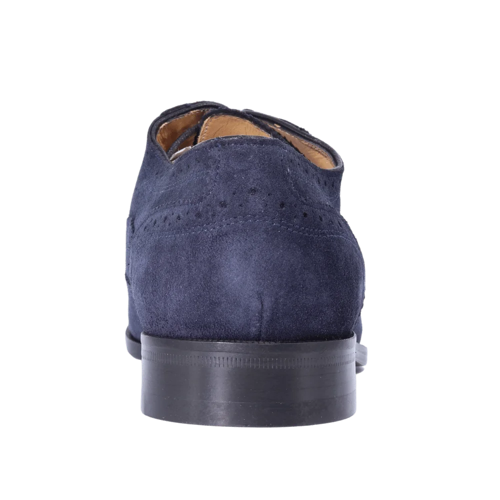 Men's Mercanti Fiorentini Suede Oxford Brogue in Navy - Formal and Dress Shoe (6650) available in-store, 337 Monty Naicker Street, Durban CBD or online at Omar's Tailors & Outfitters online store. A men's fashion curation for South African men - established in 1911.