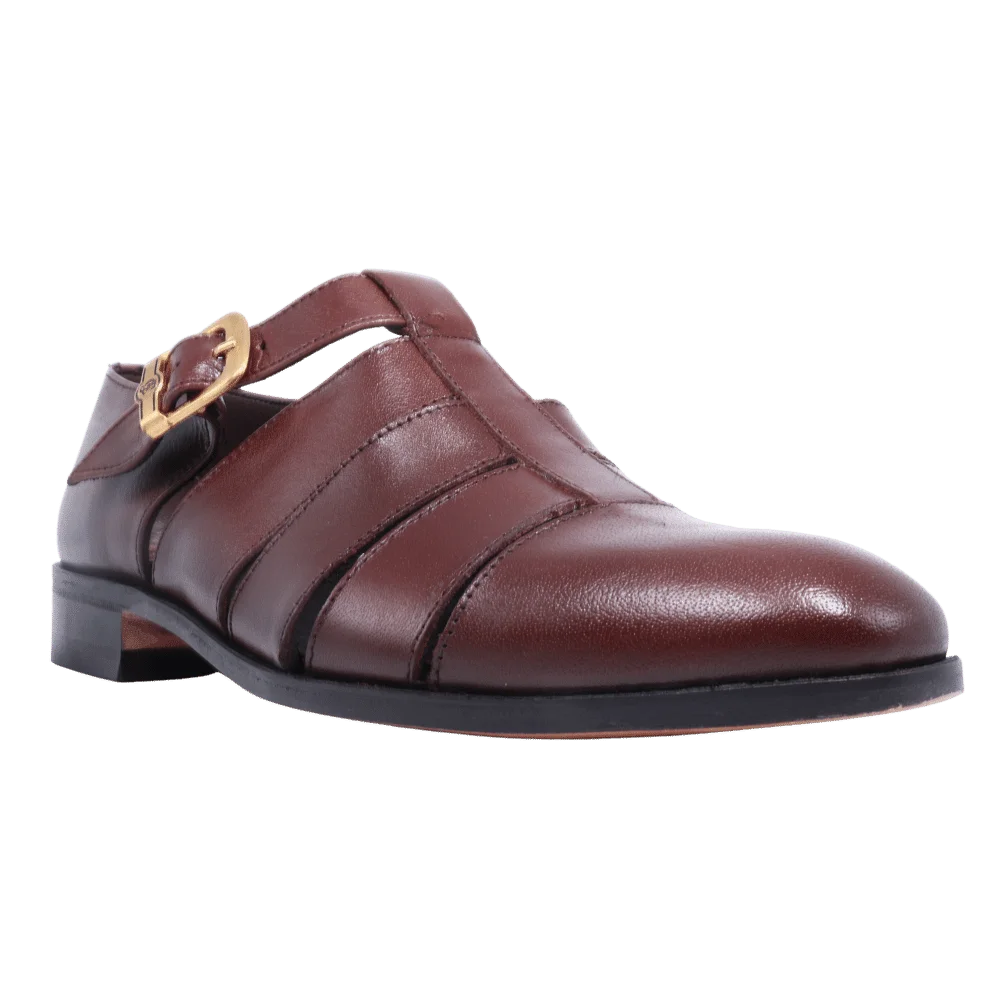 Men's genuine leather upper & sole Crockett & Jones dress or formal sandal with a leather finish available in-store, 337 Monty Naicker Street, Durban CBD or online at Omar's Tailors & Outfitters online store. A men's fashion curation for South African men - established in 1911.