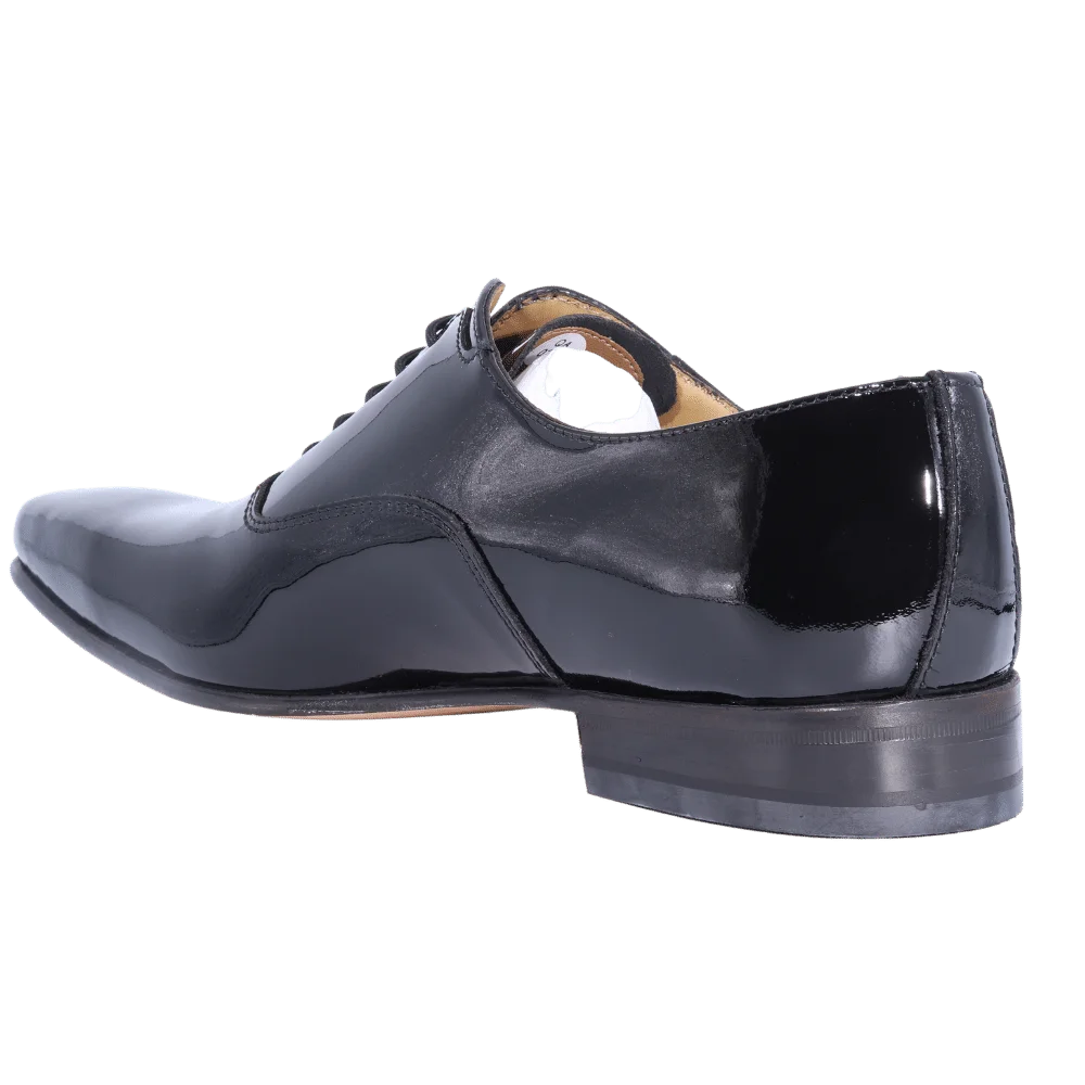 Men's genuine leather upper & sole Crockett & Jones Oxford dress or formal shoe with a patent leather finish available in-store, 337 Monty Naicker Street, Durban CBD or online at Omar's Tailors & Outfitters online store. A men's fashion curation for South African men - established in 1911.