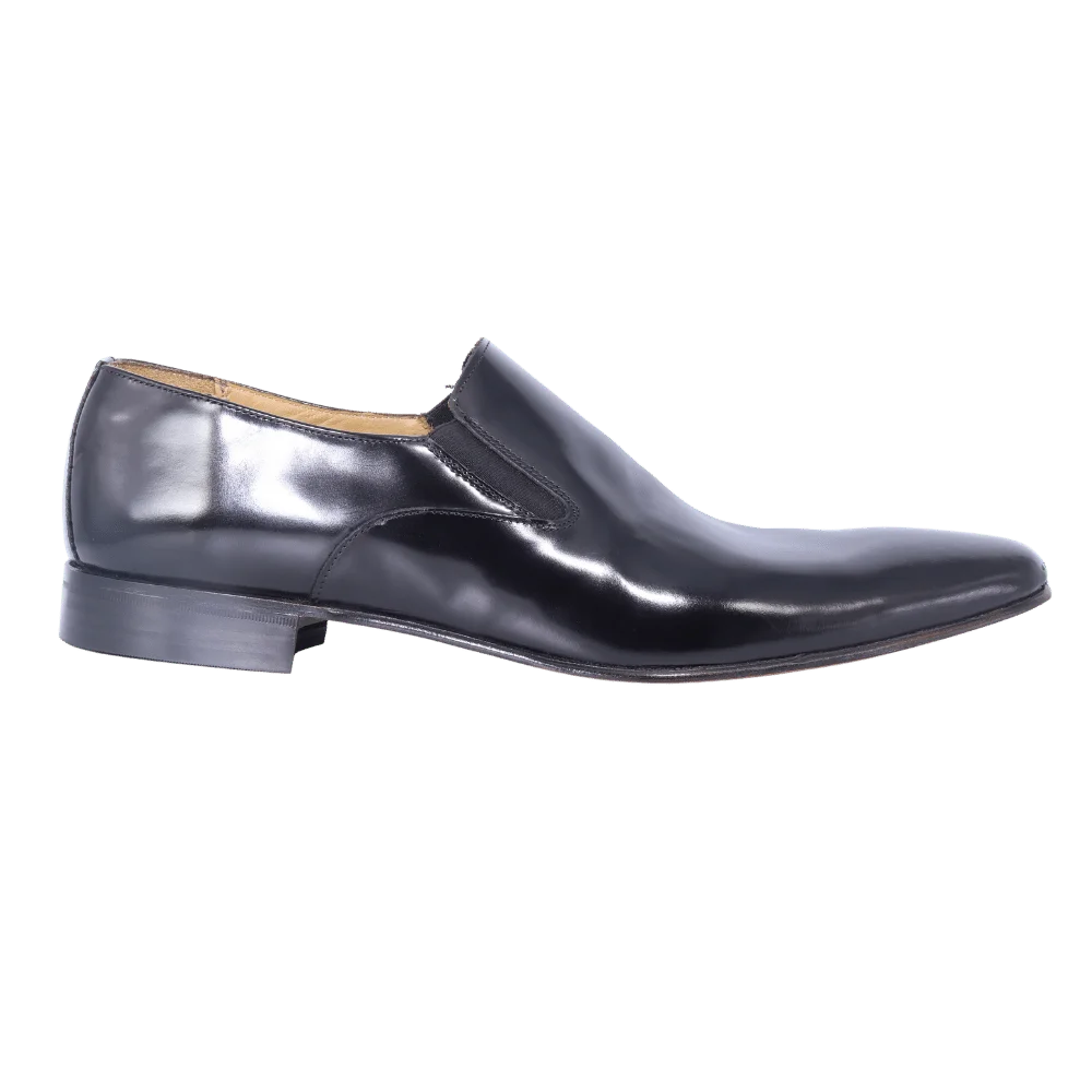 Crockett & Jones Mastercalf - Black Slip-On (Genuine Leather Upper and Sole)