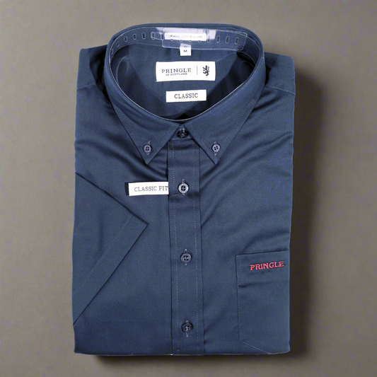 Men's Pringle 100% Cotton Shirt in Navy (2001) - available in-store, 337 Monty Naicker Street, Durban CBD or online at Omar's Tailors & Outfitters online store. A men's fashion curation for South African men - established in 1911.