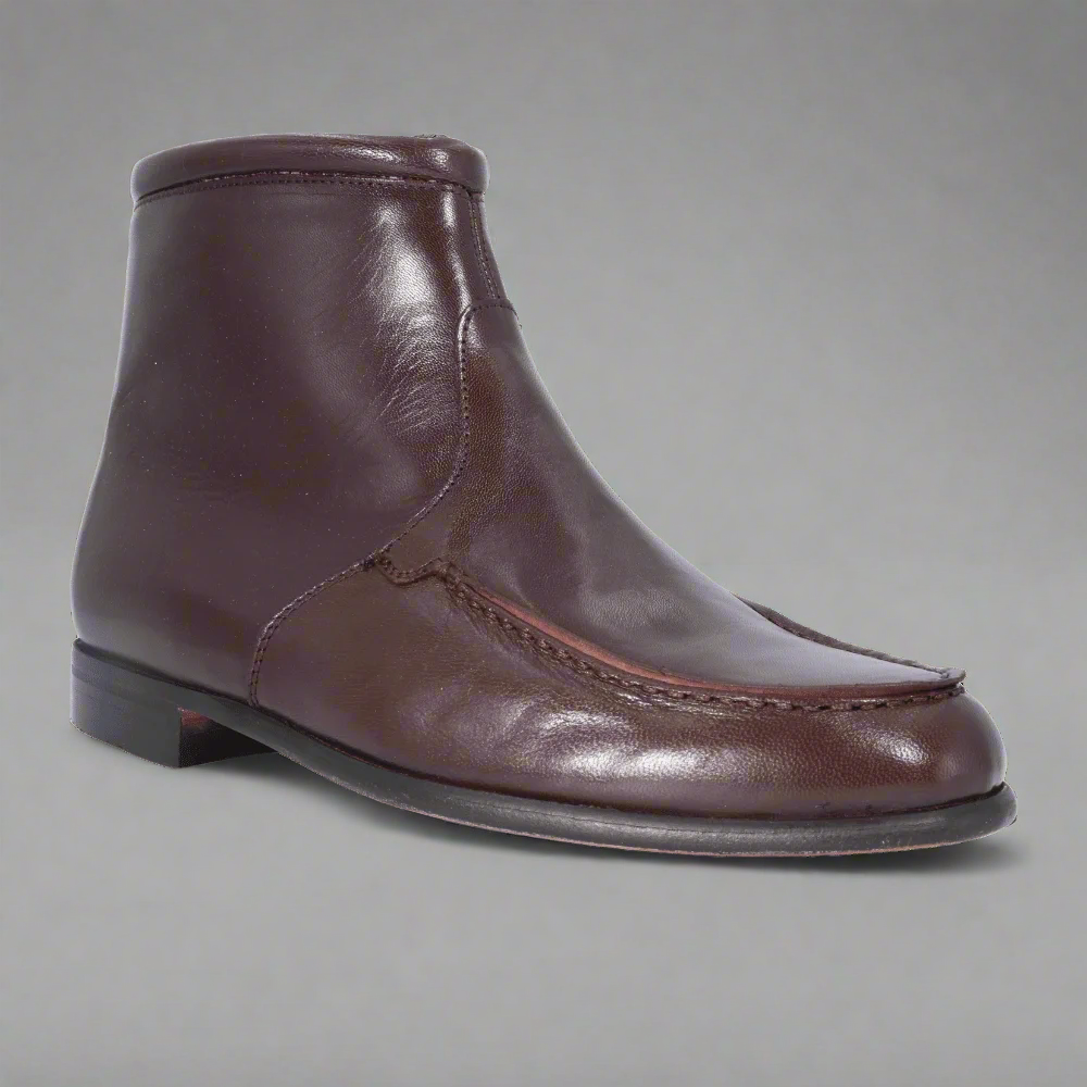Watson Zip-up Boot - Mocha (Genuine Leather Upper & Sole)