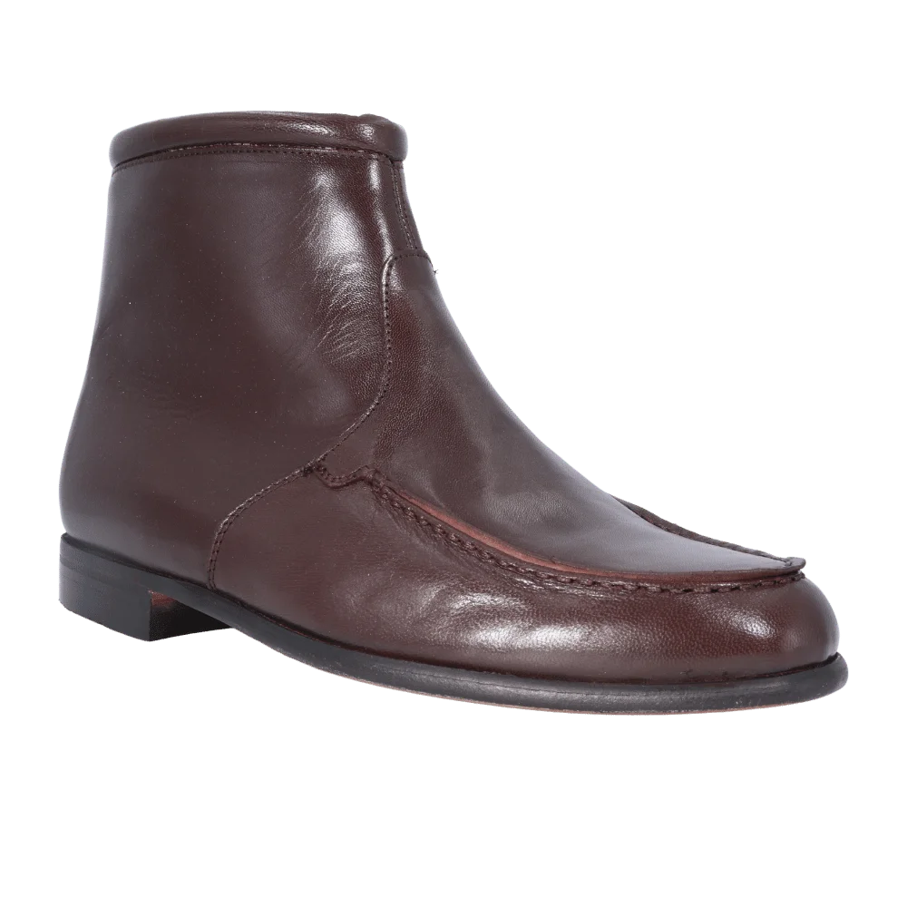 Watson Zip-up Boot - Mocha (Genuine Leather Upper & Sole)