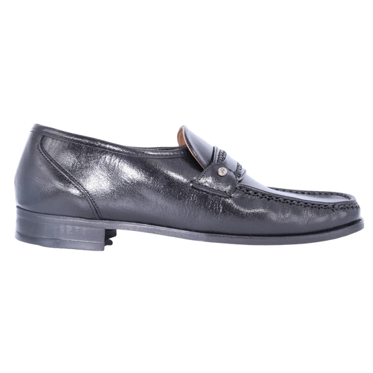 Men's Genuine Leather John Drake Moccasin in black Formal Slip-on Shoe (203) Formal Slip-on Shoe available in-store, 337 Monty Naicker Street, Durban CBD or online at Omar's Tailors & Outfitters online store.   A men's fashion curation for South African men - established in 1911.