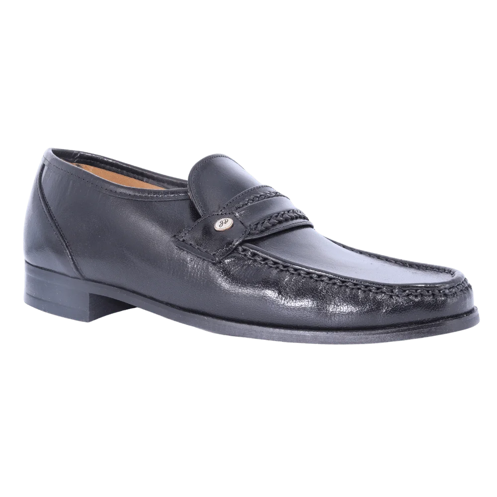 Men's Genuine Leather John Drake Moccasin in black Formal Slip-on Shoe (203) Formal Slip-on Shoe available in-store, 337 Monty Naicker Street, Durban CBD or online at Omar's Tailors & Outfitters online store.   A men's fashion curation for South African men - established in 1911.