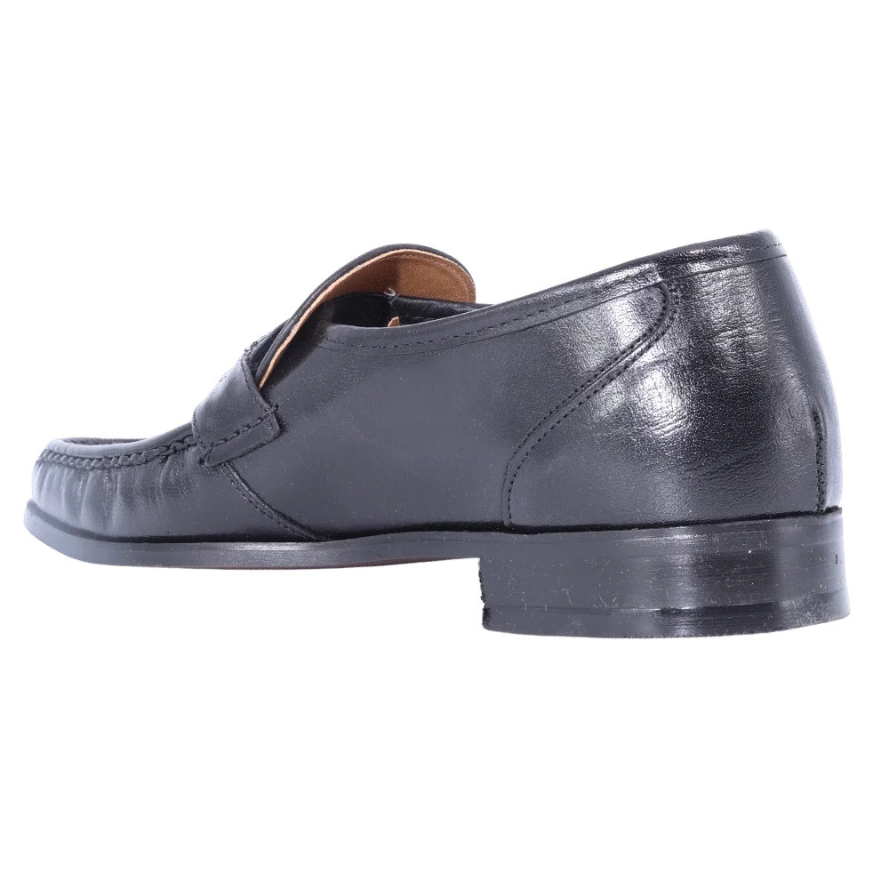 Men's Genuine Leather John Drake Moccasin in black Formal Slip-on Shoe (203) Formal Slip-on Shoe available in-store, 337 Monty Naicker Street, Durban CBD or online at Omar's Tailors & Outfitters online store.   A men's fashion curation for South African men - established in 1911.