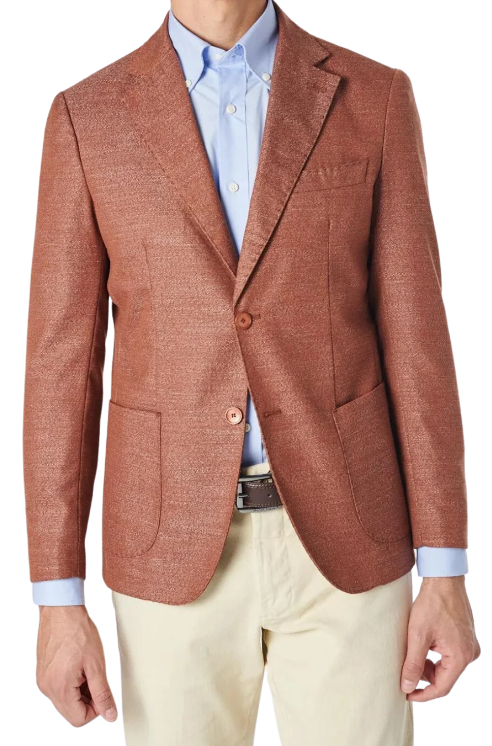 Men's Fusaro Austine Melange Wool Blend Jacket in Rust (21089) - available in-store, 337 Monty Naicker Street, Durban CBD or online at Omar's Tailors & Outfitters online store.   A men's fashion curation for South African men - established in 1911.