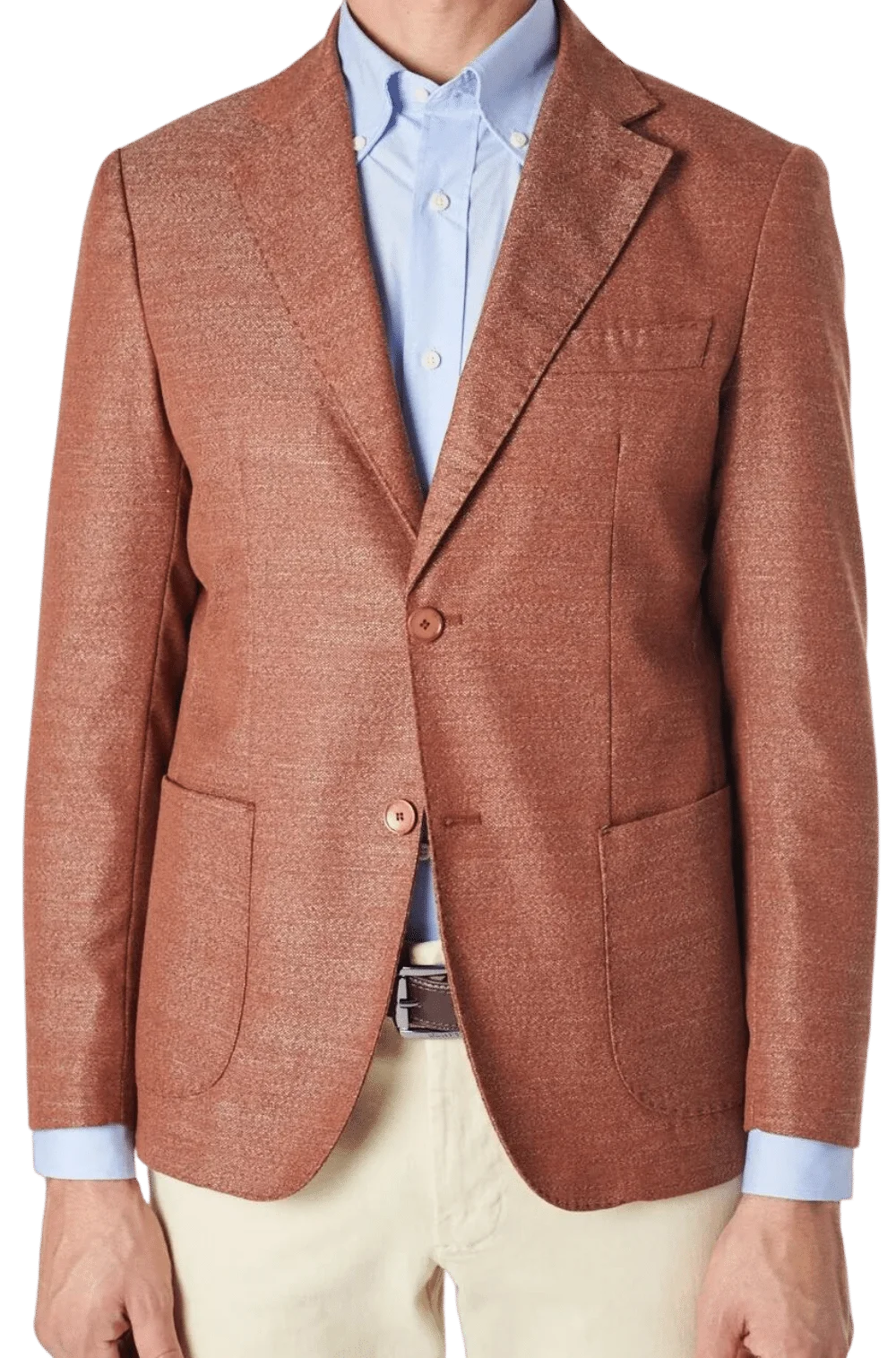 Men's Fusaro Austine Melange Wool Blend Jacket in Rust (21089) - available in-store, 337 Monty Naicker Street, Durban CBD or online at Omar's Tailors & Outfitters online store.   A men's fashion curation for South African men - established in 1911.