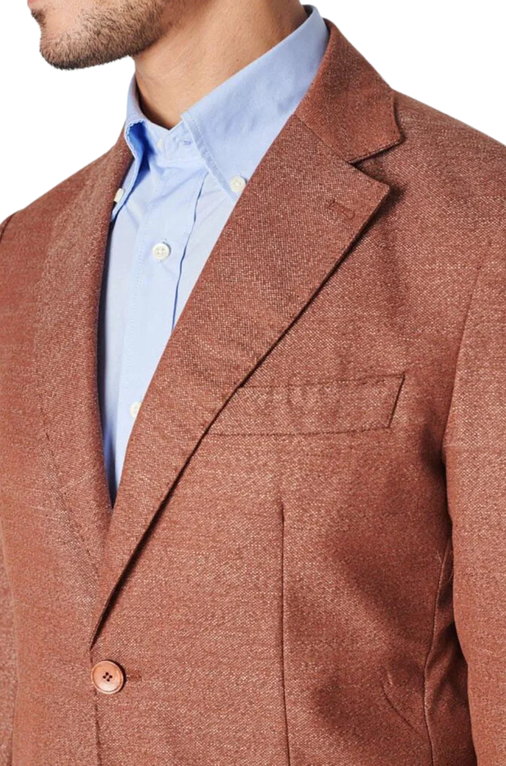 Men's Fusaro Austine Melange Wool Blend Jacket in Rust (21089) - available in-store, 337 Monty Naicker Street, Durban CBD or online at Omar's Tailors & Outfitters online store. A men's fashion curation for South African men - established in 1911.