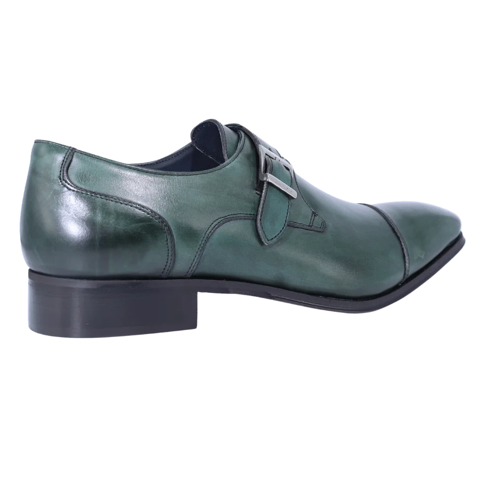 Men's Aliverti One Buckle Formal Monk Shoe in Green (21) available in-store, 337 Monty Naicker Street, Durban CBD or online at Omar's Tailors & Outfitters online store. A men's fashion curation for South African men - established in 1911.