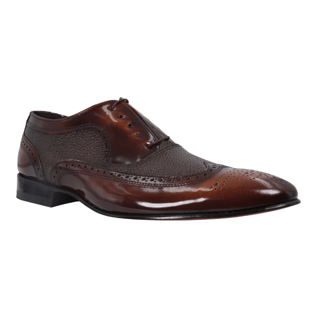 Men's Genuine Leather Johnston & Murphy Brogue in Walnut & Chocolate Lace-up Formal Dress Shoe available in-store, 337 Monty Naicker Street, Durban CBD or online at Omar's Tailors & Outfitters online store. A men's fashion curation for South African men - established in 1911.