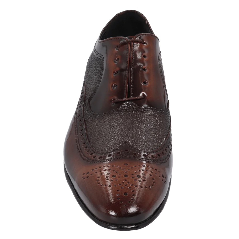 Men's Genuine Leather Johnston & Murphy Brogue in Walnut & Chocolate Lace-up Formal Dress Shoe available in-store, 337 Monty Naicker Street, Durban CBD or online at Omar's Tailors & Outfitters online store. A men's fashion curation for South African men - established in 1911.