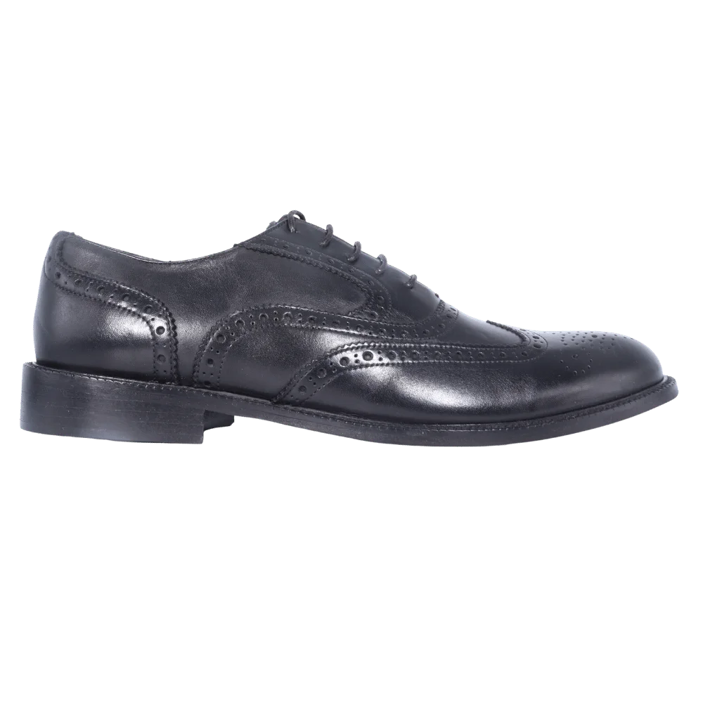 Men's Aliverti Genuine Leather Handmade Oxford Brogue in Black - Formal/Dress Shoe (3002) available in-store, 337 Monty Naicker Street, Durban CBD or online at Omar's Tailors & Outfitters online store. A men's fashion curation for South African men - established in 1911.