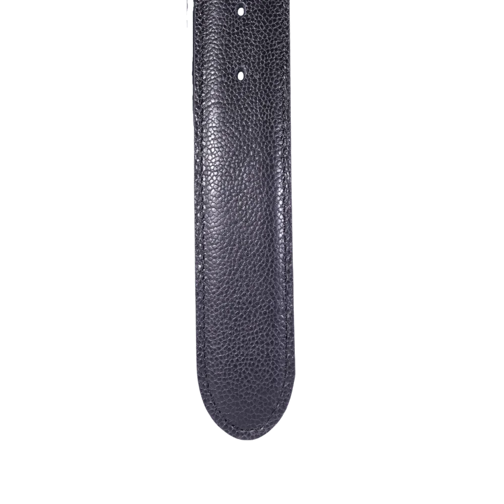Men's Paris Genuine Leather Belt in Black (30993) available in-store, 337 Monty Naicker Street, Durban CBD or online at Omar's Tailors & Outfitters online store. A men's fashion curation for South African men - established in 1911.