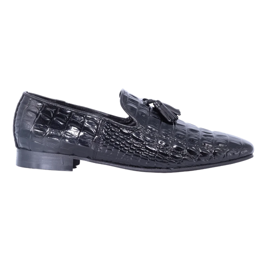 John Drake Tassel Slip-On - Black (Genuine Leather Upper)