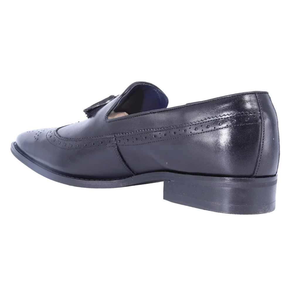 John Drake Loafer with Tassels in Black