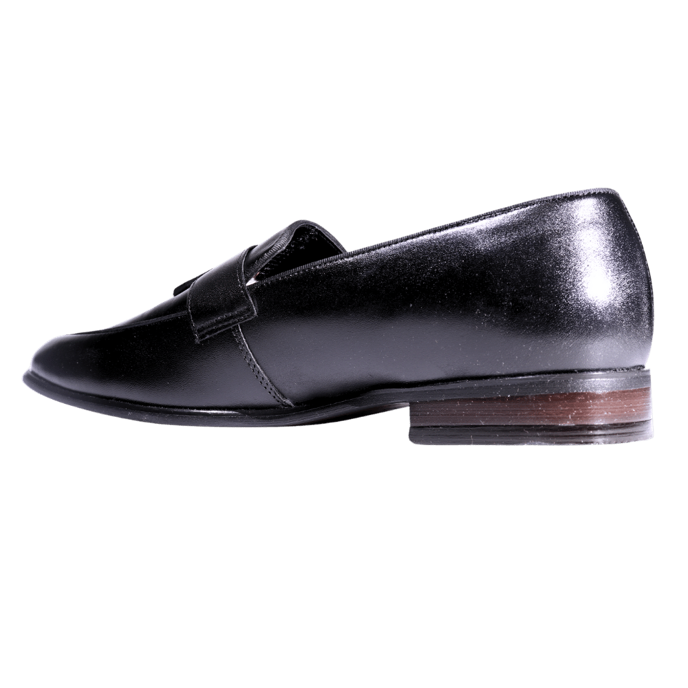 Men's Genuine Leather John Drake Tasseled Moccasin in Black (32609) - Formal lace-up Shoe available in-store, 337 Monty Naicker Street, Durban CBD or online at Omar's Tailors & Outfitters online store. A men's fashion curation for South African men - established in 1911.