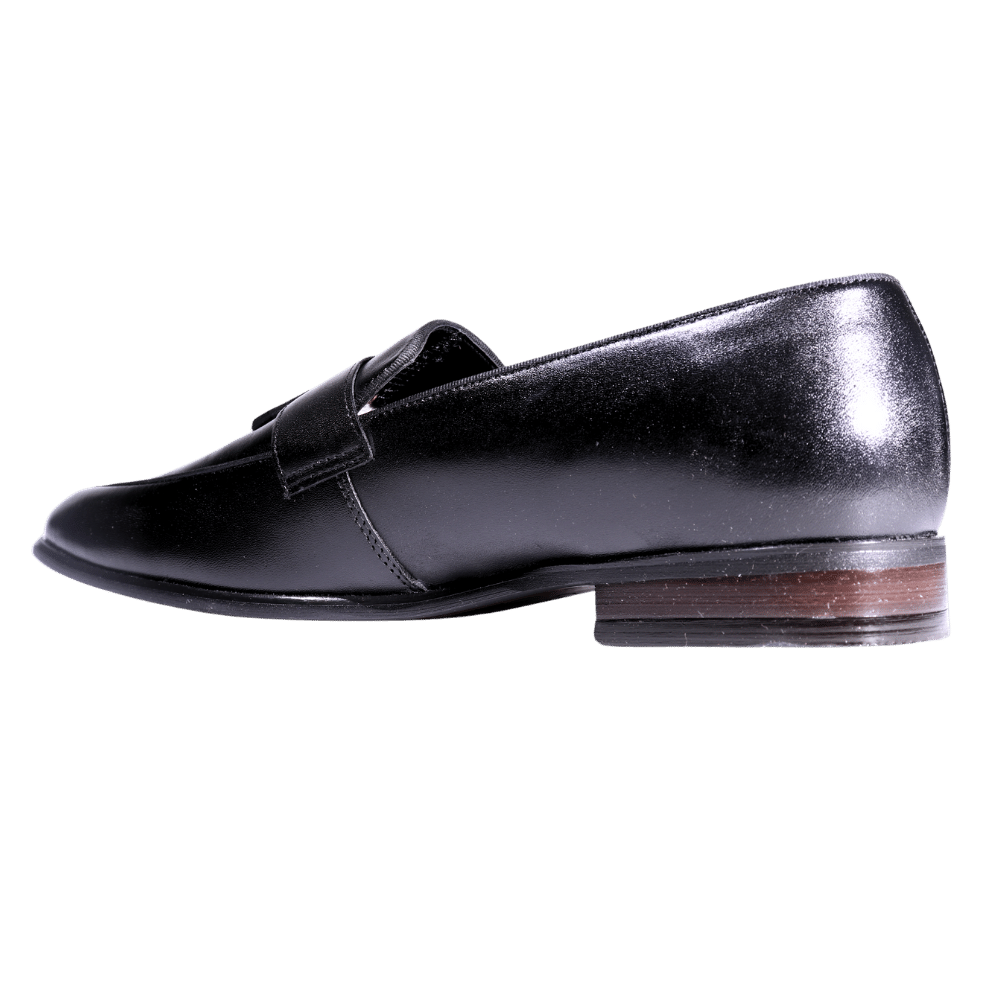 Men's Genuine Leather John Drake Tasseled Moccasin in Black (32609) -  Formal lace-up Shoe available in-store, 337 Monty Naicker Street, Durban CBD or online at Omar's Tailors & Outfitters online store.   A men's fashion curation for South African men - established in 1911.