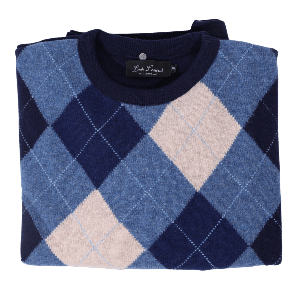 Loch Lomond Crew Neck Jersey in Navy