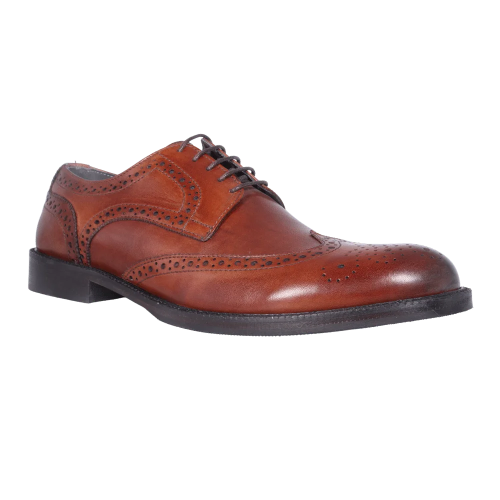Men's Aliverti Genuine Leather Handmade Oxford Brogue in Brown - Formal/Dress Shoe (3503) available in-store, 337 Monty Naicker Street, Durban CBD or online at Omar's Tailors & Outfitters online store.   A men's fashion curation for South African men - established in 1911.