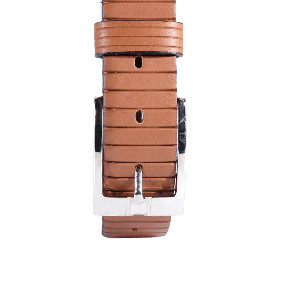Men's Paris Genuine Leather Belt in Tan (3530) available in-store, 337 Monty Naicker Street, Durban CBD or online at Omar's Tailors & Outfitters online store. A men's fashion curation for South African men - established in 1911.