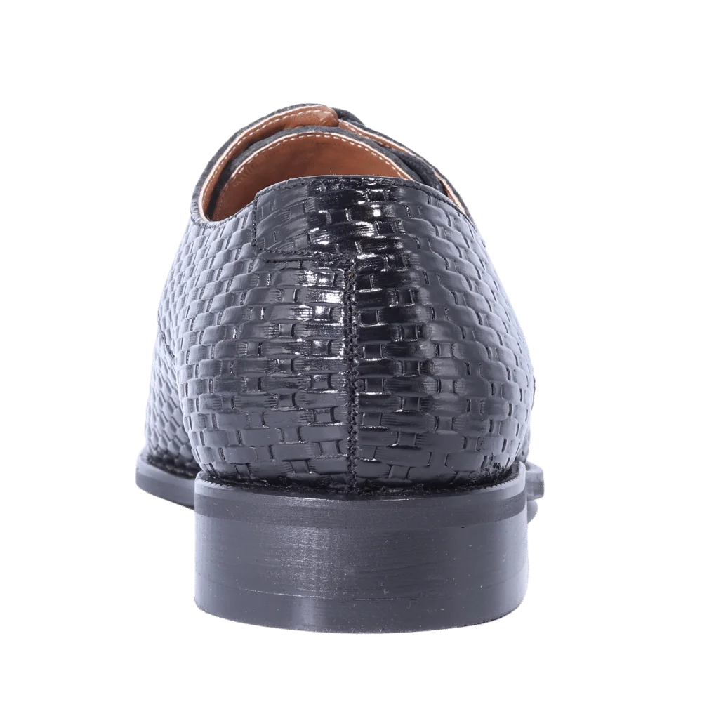 John Drake Derby Weave - Black Weave Vamp Lace-Up (Genuine Leather Upper)