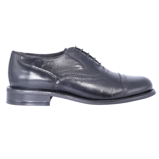 John Drake Toe Cap - Black Lace-Up (Genuine Leather Upper)