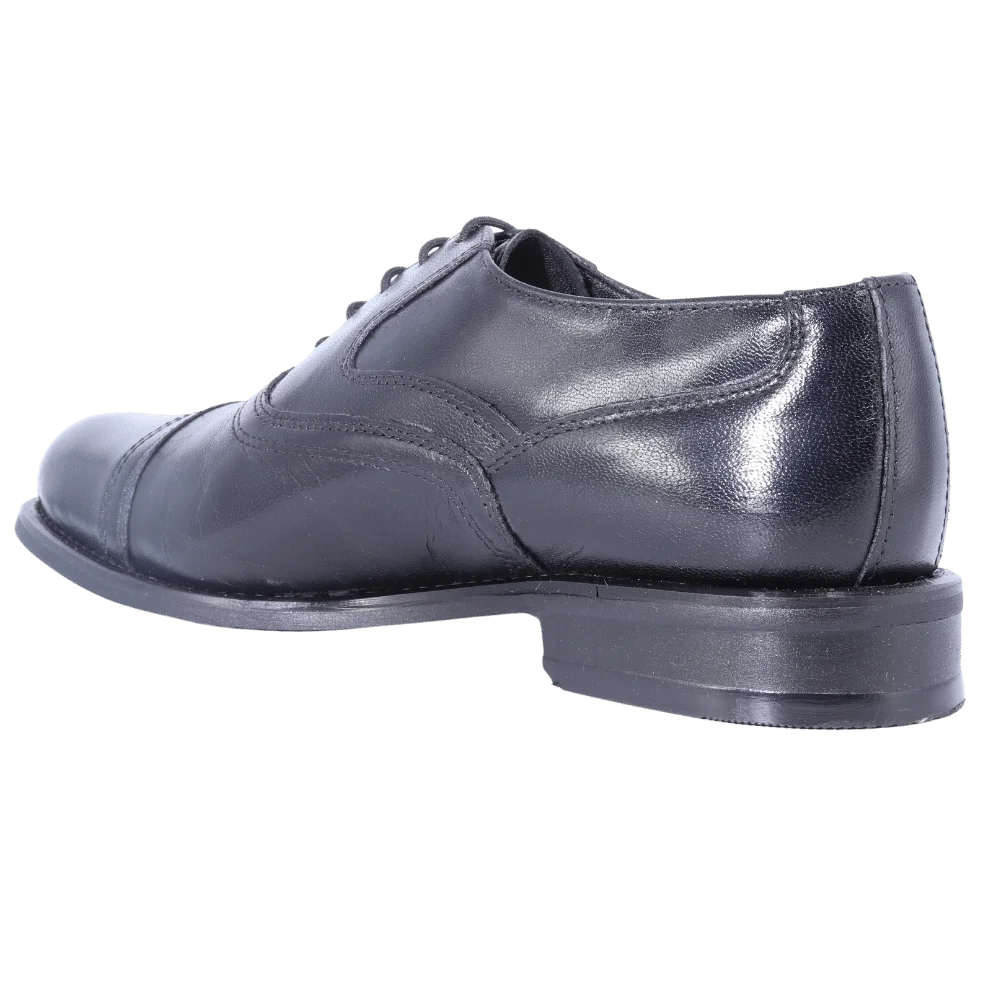 John Drake Toe Cap - Black Lace-Up (Genuine Leather Upper)