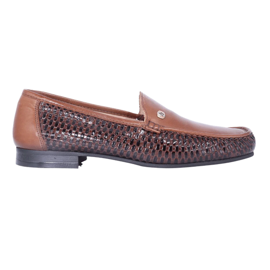 John Drake Weave Slip-On - Brown Weave (Genuine Leather Upper)