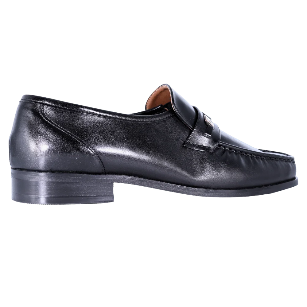 Men's Genuine Leather John Drake Moccasin in Black (48826) -  Formal Loafer/Slip-on Shoe available in-store, 337 Monty Naicker Street, Durban CBD or online at Omar's Tailors & Outfitters online store.   A men's fashion curation for South African men - established in 1911.