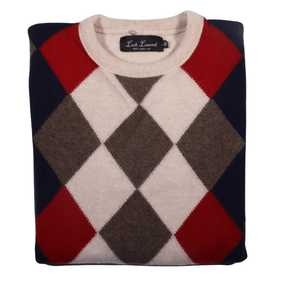 Men's 100% lambs wool Loch Lomond crewneck jersey available in-store, 337 Monty Naicker Street, Durban CBD or online at Omar's Tailors & Outfitters online store. A men's fashion curation for South African men - established in 1911.