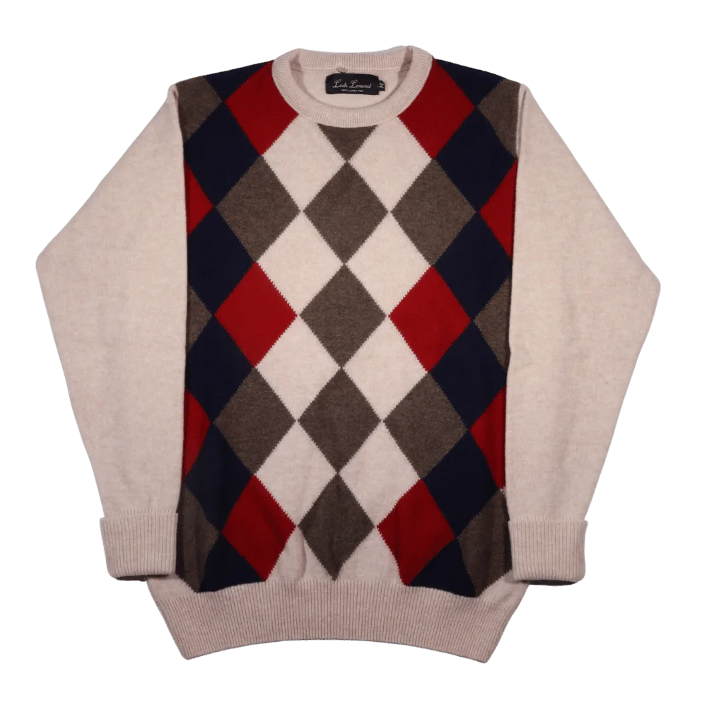 Men's 100% lambs wool Loch Lomond crewneck jersey available in-store, 337 Monty Naicker Street, Durban CBD or online at Omar's Tailors & Outfitters online store. A men's fashion curation for South African men - established in 1911.