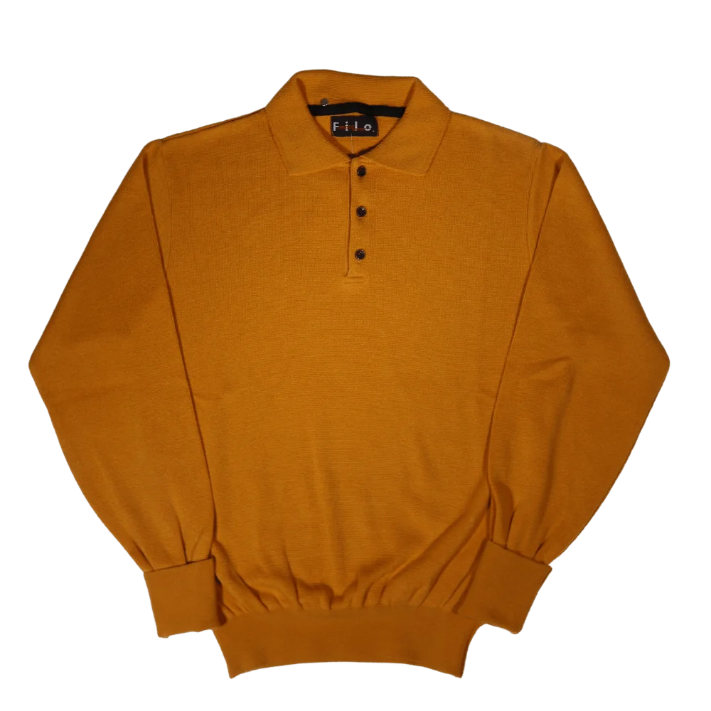 Men's Long Sleeve Filo Golfer Sweater in Mustard available in-store, 337 Monty Naicker Street, Durban CBD or online at Omar's Tailors & Outfitters online store. A men's fashion curation for South African men - established in 1911.