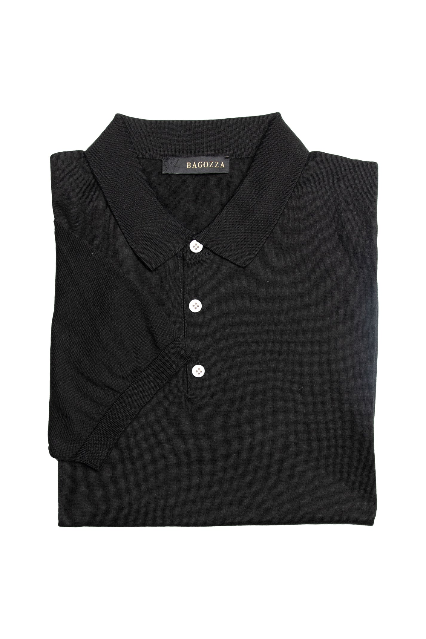 Men's Bagozza 100% cotton short sleeve golf shirt with ribbing in black (6296) - available in-store, 337 Monty Naicker Street, Durban CBD or online at Omar's Tailors & Outfitters online store. A men's fashion curation for South African men - established in 1911.