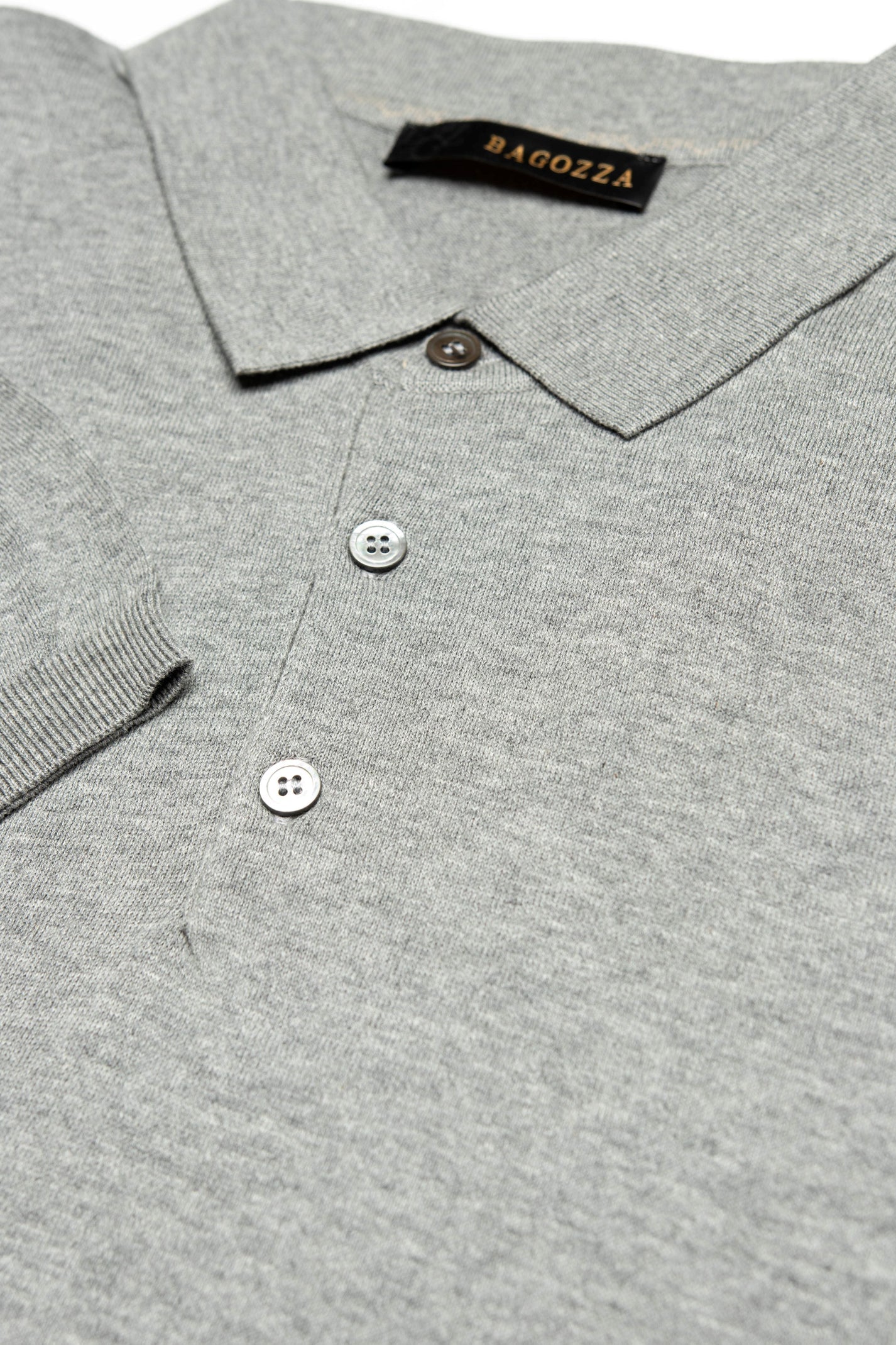 Men's Bagozza 100% cotton short sleeve golf shirt with ribbing in grey (6296) - available in-store, 337 Monty Naicker Street, Durban CBD or online at Omar's Tailors & Outfitters online store. A men's fashion curation for South African men - established in 1911.