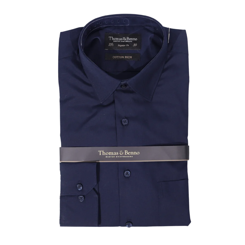 Formal Shirt | Navy | Thomas & Benno | Omar's Tailors (0601 Formal Shirt | Navy | Thomas & Benno | Omar's Tailors (0601
