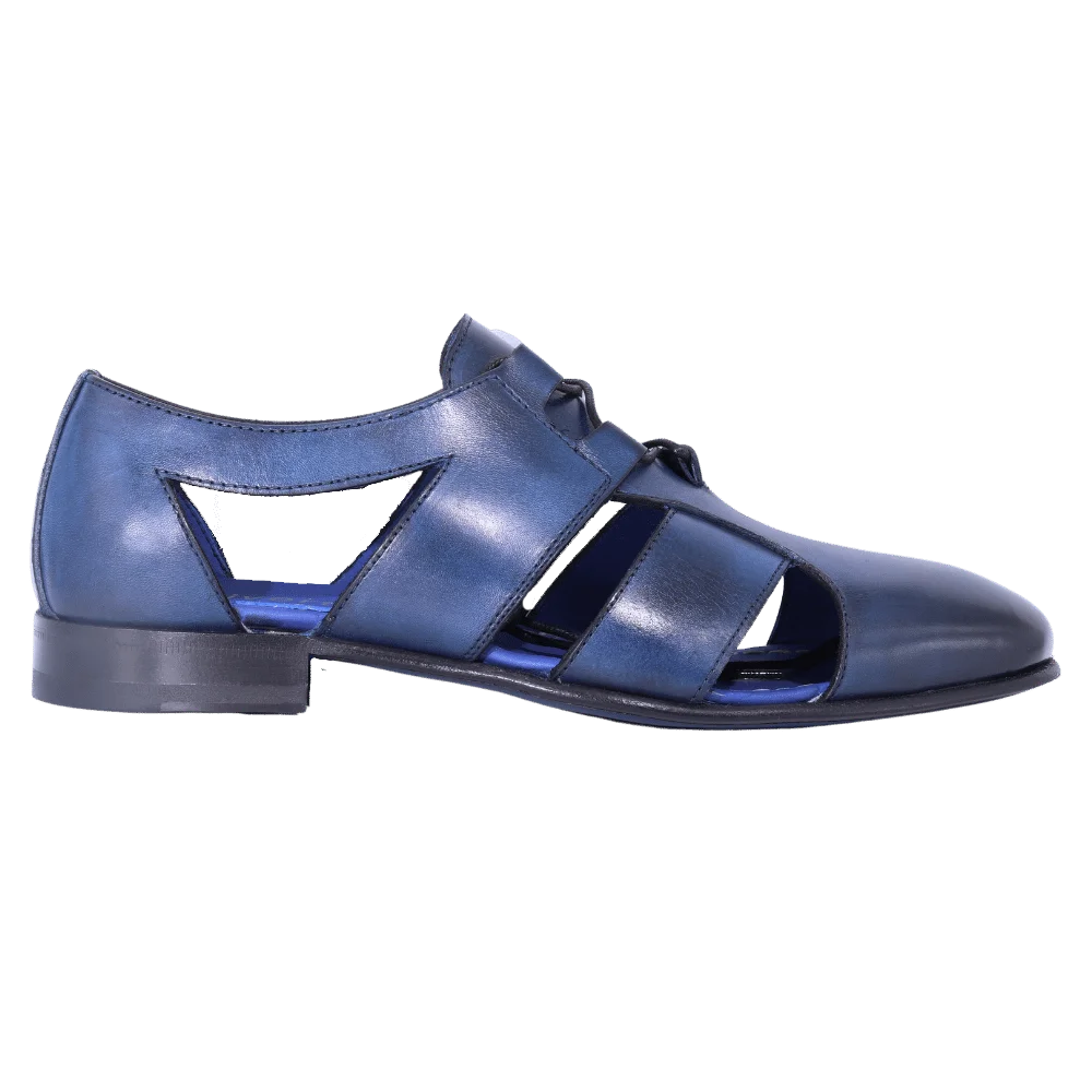 Aliverti Lace-Up Sandal - Blu