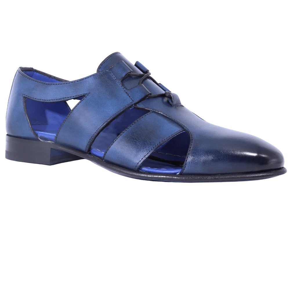 Aliverti Lace-Up Sandal - Blu