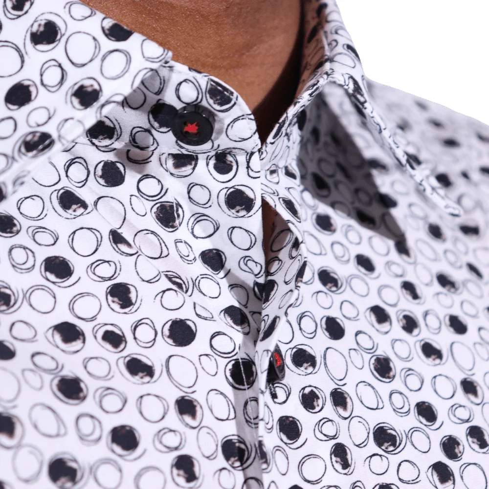 Men's 100% Cotton Thomas & Benno Long Sleeve Formal Shirt with Collar in White (2088) available in-store, 337 Monty Naicker Street, Durban CBD or online at Omar's Tailors & Outfitters online store. A men's fashion curation for South African men - established in 1911.