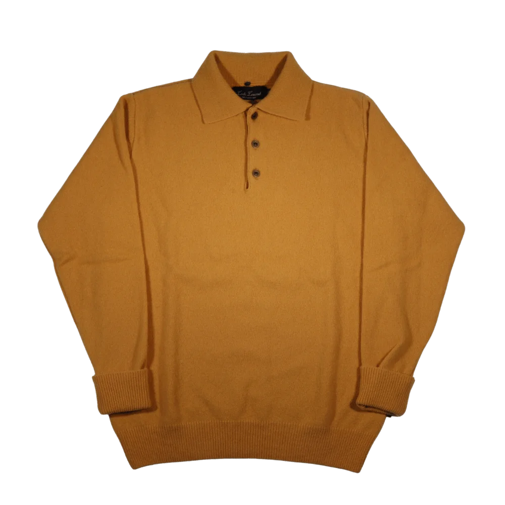 Men's 100% lambswool Loch Lomond collared jersey in yellow available in-store, 337 Monty Naicker Street, Durban CBD or online at Omar's Tailors & Outfitters online store. A men's fashion curation for South African men - established in 1911.