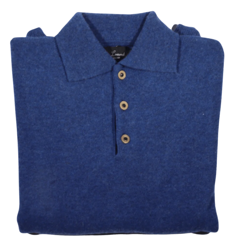 Men's 100% lambswool Loch Lomond collared jersey in true navy available in-store, 337 Monty Naicker Street, Durban CBD or online at Omar's Tailors & Outfitters online store. A men's fashion curation for South African men - established in 1911.