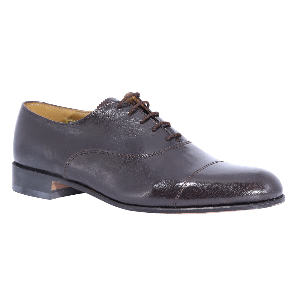 Crockett & Jones Toe Cap - Mocha Lace-Up (Genuine Leather Upper and Sole)